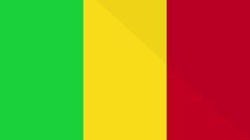 Animation of the appearance and disappearance of a flat flag 2D Mali video