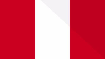 Animation of the appearance and disappearance of a flat flag 2D Peru video