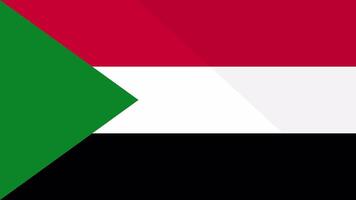 Animation of the appearance and disappearance of a flat flag 2D Sudan video