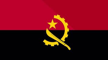 Animation of the appearance and disappearance of a flat flag 2D Angola video