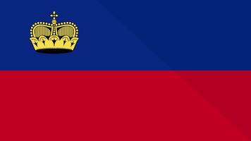 Animation of the appearance and disappearance of a flat flag 2D Liechtenstein video