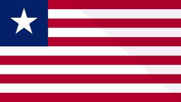 Animation of the appearance and disappearance of a flat flag 2D Liberia video