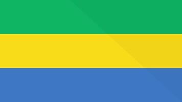 Animation of the appearance and disappearance of a flat flag 2D Gabon video