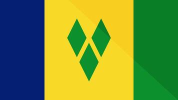 Animation of the appearance and disappearance of a flat flag 2D Saint Vincent and the Grenadines video
