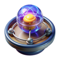 serene abstract Advanced energy cell with glowing plasma authentic png