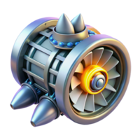 beautiful contemporary Spaceship engine with glowing turbines premium png