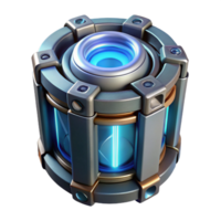 dramatic minimalist Sci-fi power core with glowing energy and intricate casing premium png