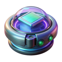elegant vintage Futuristic communication device with holographic interface and sleek design premium png