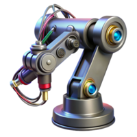elegant contemporary Cyberpunk robotic arm with intricate wiring high quality png