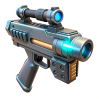 magnificent classic Futuristic weapon with laser sight high resolution png