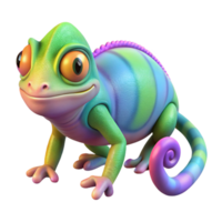 serene minimalist A chameleon, changing color original png
