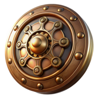 extraordinary creative Steampunk button with intricate engravings and a brass finish high resolution png