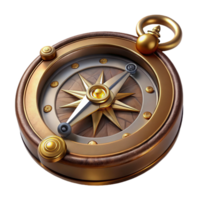serene abstract Steampunk compass with ornate markings and a rotating needle genuine png