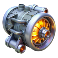 extraordinary classic Spaceship engine with glowing turbines exclusive png