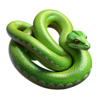 stunning rustic A slithering Green Tree Python, original png