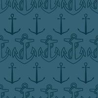Anchors line seamless pattern background for decoration and packaging vector