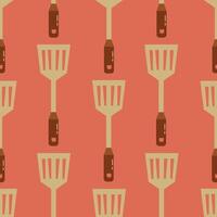 Spatula seamless pattern background for decoration and packaging vector