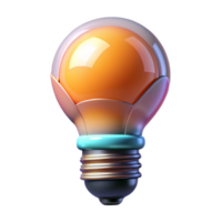 vibrant classic Futuristic lightbulb with adjustable color temperature and brightness 4K png
