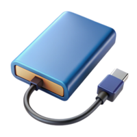serene artistic External hard drive with USB connection detailed png