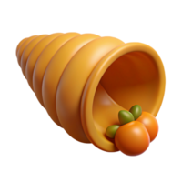 magnificent traditional Cornucopia, horn of plenty, detailed png
