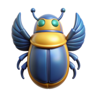 vibrant abstract Scarab beetle, Egyptian symbol of rebirth, authentic png