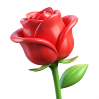 elegant abstract Single red rose bud high resolution png