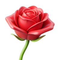 dramatic abstract Single red rose, premium png