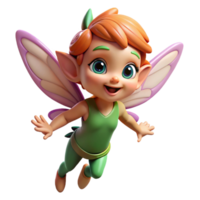 impressive creative A mischievous pixie, fluttering wings, playful expression, high resolution png
