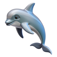 serene modern A playful bottlenose dolphin, leaping high quality png