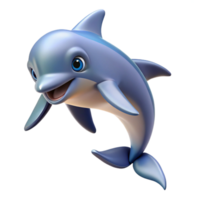 magnificent modern A playful bottlenose dolphin, leaping 4K png