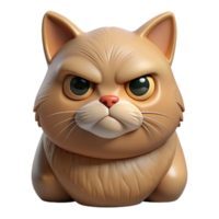 extraordinary rustic A grumpy Persian cat, with a flat face premium png