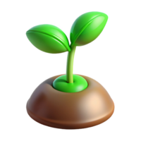 elegant minimalist Green sprout emerging from seed professional png