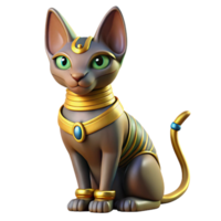 wonderful creative Bastet, cat goddess, Egyptian mythology, detailed png