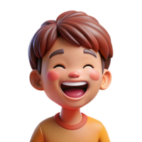 impressive rustic Happy child laughing, playful portrait, high resolution png