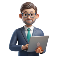 beautiful abstract Programmer with laptop, technology portrait, detailed png