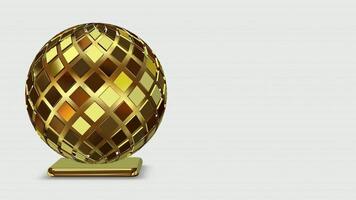 Luxury Design, Unique Golden Sphere, Looped, Shape, Background, Figure, Rotation video