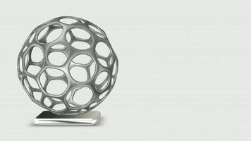 Background, Elegant Silver Sphere, Looped, Shape, Abstract Design, Reflection video