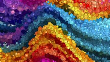 Rotation, Unique Multicolored Background, Cubes, Paints, Luxury Design, Exclusive video