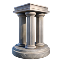 wonderful rustic Ionic column base, stone, weathered, detailed png