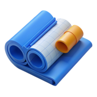 dramatic abstract Blueprints, rolled up, architectural plans, high quality png