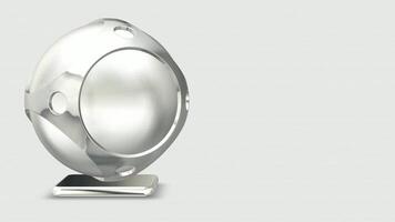 Looped, Unique Silver Sphere, Shape, Luxury Design, Background, Figure, Rotation video