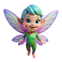 wonderful traditional A mischievous pixie with iridescent wings, genuine png
