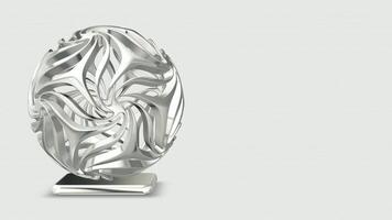 Luxury Design, Unique Silver Sphere, Looped, Shape, Background, Figure, Rotation video
