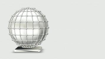 Looped, Elegant Silver Sphere, Shape, Abstract Design, Background, Figure, Reflection video