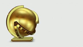 Shape, Unique Golden Sphere, Looped, Luxury Design, Background, Rotation video