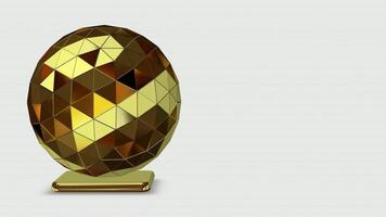 Unique Design, Elite Golden Sphere, Looped, Shape, Background, Figure, Rotation video