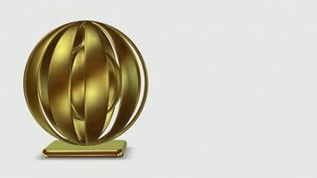 Unique Golden Sphere, Looped, Shape, Luxury Design, Background, Rotation video