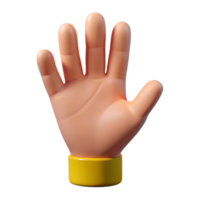 extraordinary abstract A single, realistic human hand, open palm, high quality png