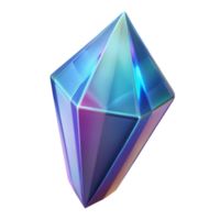 dramatic artistic A stylized, glowing crystal shard with sharp edges, premium png