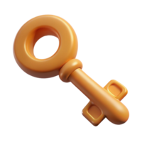 impressive abstract A cartoon-style skeleton key, high resolution png